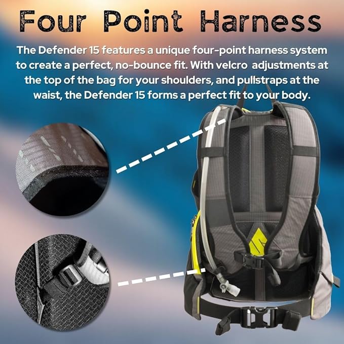 Send It Defender 15 Hydration Backpack - MTB, Moto Bag with Spine Protector for Men and Women. 15L Capacity Mountain Bike Hydration Pack - Mountain Bike Protective Gear – Adjustable Fit for Everyone
