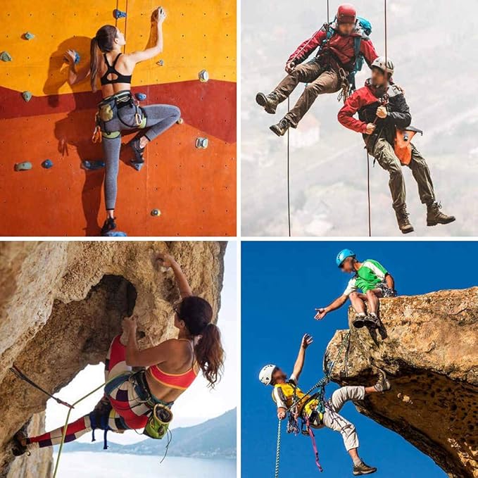 Climbing belts, Safe Seat Belts for Tree Climbing Outdoor Training Caving Rock Climbing Rappelling Equip - Half Body Guide belt for Women Man and Novice