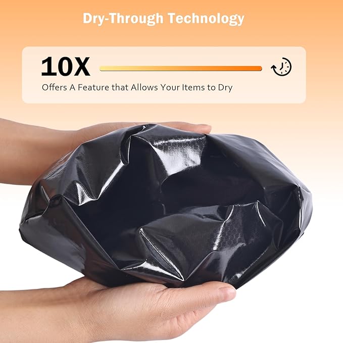 Waterproof Swim Bag for Wet Clothes, Paintable Wet Bag for Beach Swimsuit & Towels Bathing Suit Bag Dry Bag for Kayaking, Soap Travel Case, Orange Band