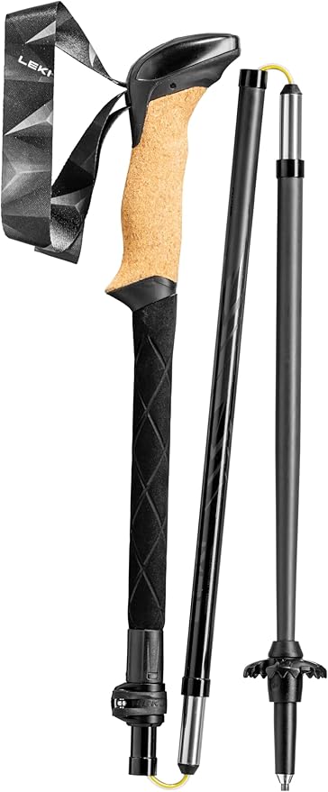 LEKI Black Series FX Carbon Collapsible Lightweight Walking Poles for Trekking & Hiking