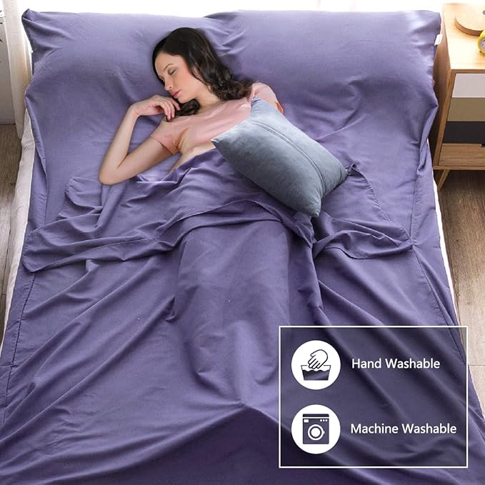 Sleeping Bag Liner Ultralight Travel Sheet Dirt-Proof Travel Camping Sheet Sleeping Sheet Hotel Sheet for Outdoor Travel Hiking Hotels Picnics