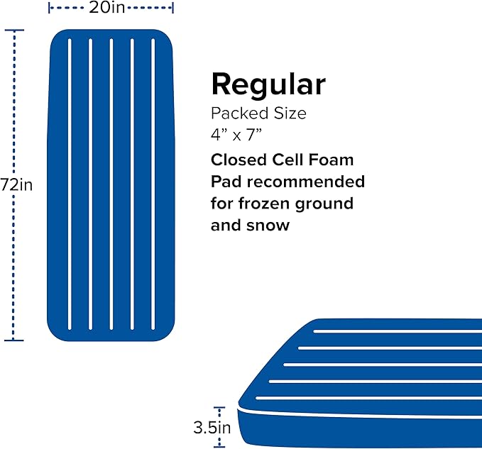 Big Agnes Divide | Lightweight, Compact, Warm-Weather Air Chamber Sleeping Pad, Regular, Warm Olive