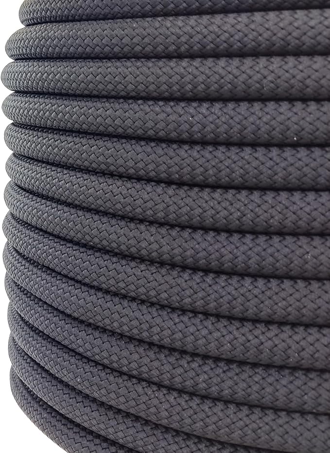 Ritafc Climbe Static Rope UIAA Rappelling Rope 11mm 200FT Static Line Nylon Kern Mantle Rope for Mountain Tree Climbe, Hauling, Rescue Equipment