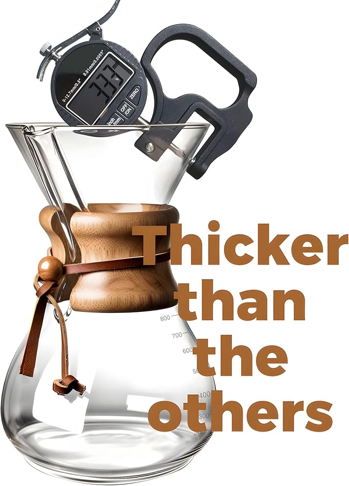 AGOGO Pour Over Coffee Maker Set Glass Coffee Maker with 50pcs Filter Paper -for Home, Office, Camping, Cafes - Easy Clean Coffee Dripper Set (Rag&Brush Included) (8 Cup/28 oz)