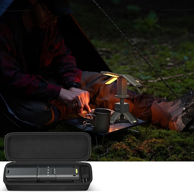 BooBowl Case Compatible with Clemas/for BougeRV/for SakerPlus Telescopic Rechargeable Camping Lights, Electric Outdoor Lamp Magnetic Lanterns Storage Holder Bag- Box Only