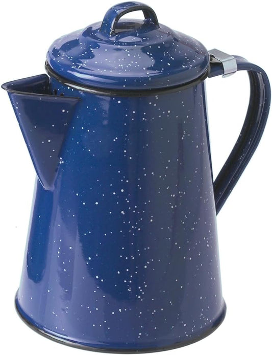 GSI Outdoors Enamel Coffee Pot to Store Hot Coffee, Tea for Camping & Farmhouse - 8 Cup