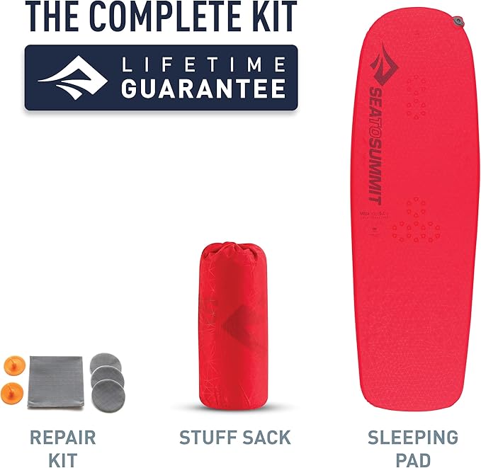 Sea to Summit Ultralight Self-Inflating Foam Sleeping Pad for Backpacking and Camping, Women's Large (72 x 23 x 1 inches)