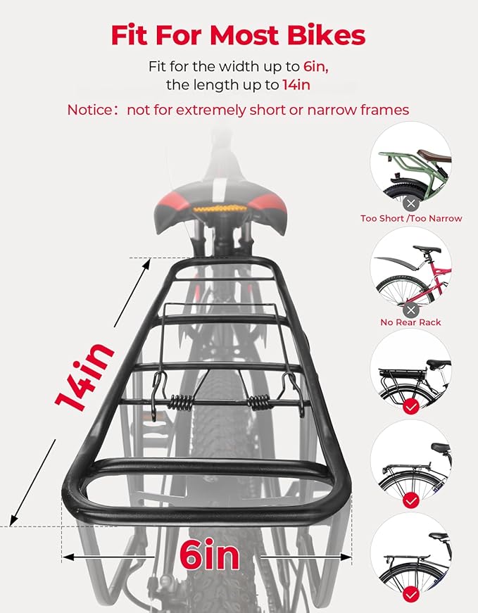 KEMIMOTO Portable Bike Pannier Bag, 34L Large Capacity Water Resistant Bicycle Trunk Bag with Reflective Trim, Bike Rear Seat Saddle Bag for Grocery Shopping Commuter Long Cycling Trip (Green)