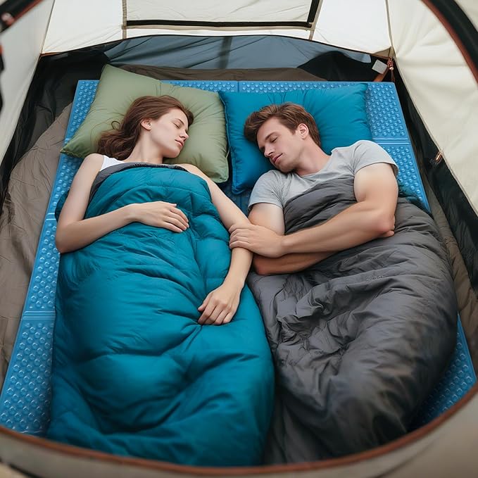 REDCAMP Foldable Foam Camping Pads for Sleeping, Waterproof Closed Cell Foam Camping Sleeping Pad - Ultra-Lightweight for Hiking & Backpacking, R-2.1 Insulated, Royal Blue/Grey/Green/Brown/Khaki