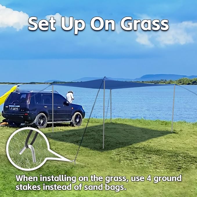 Beach Shade Tent, Portable Easy Pop Up Beach Canopy, UPF50+ Sun Protection Shelter, Windproof & Water Resistant, Perfect for Family