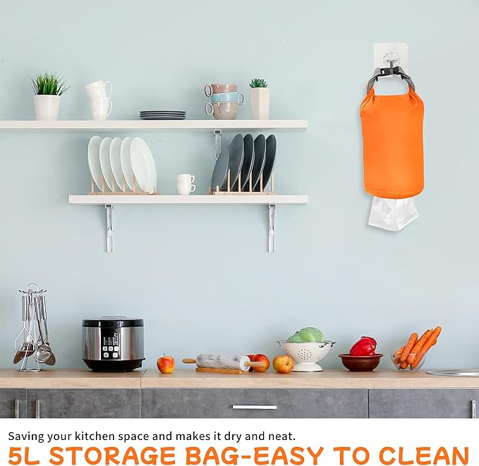 R2Depot Waterproof Dry Bag, 5L/10L/20L/40L/70L Dry Storage Bag for Kayaking, Gym, Hiking, Swimming (Blue, 5L)