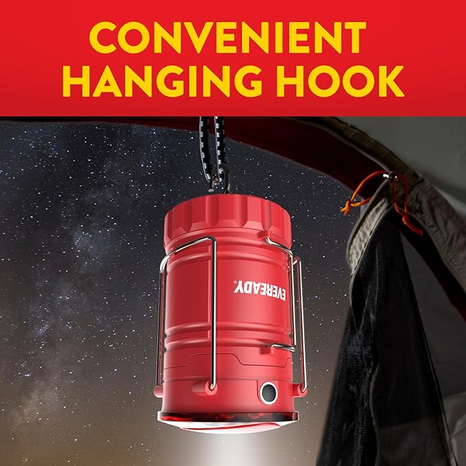 Eveready ALCL31 Collapsible LED Lanterns, 350 Lumens, 3 Pack, Collapsible Lantern with 4 LED Light Modes