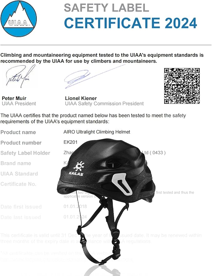 Kailas Rock Climbing Helmet Men Mountaineering Hiking Caving Helmet Adults Search Rescue Helmet Women Work Safety Helmet Black