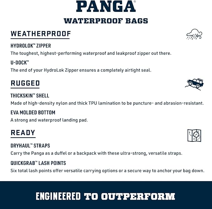 YETI Panga Series Airtight, Waterproof, Submersible, Dry Duffel Bags