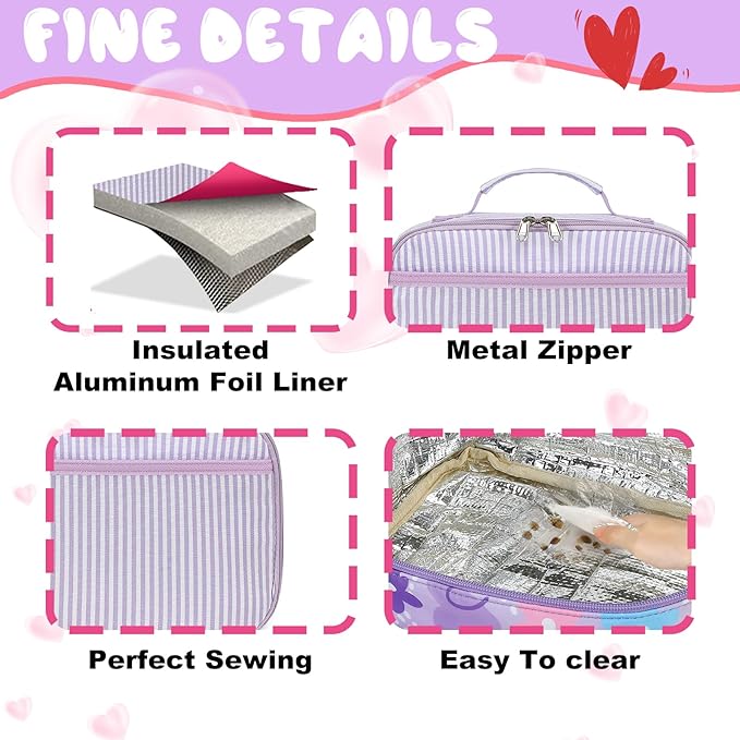 CAMTOP Lunch Box Kids Insulated Lunch Bag Small Cooler Thermal Meal Thermal lunchbox for Girls Boys School Picnics