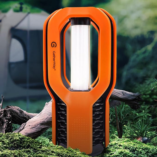 Rechargeable LED Camping Lantern - Free-Grip Design,4 Modes,IP65 Waterproof,3000K Warm Glow, Lightweight Portable Outdoor Light,Emergency Tent Light for Hiking,Backpacking & Home Use