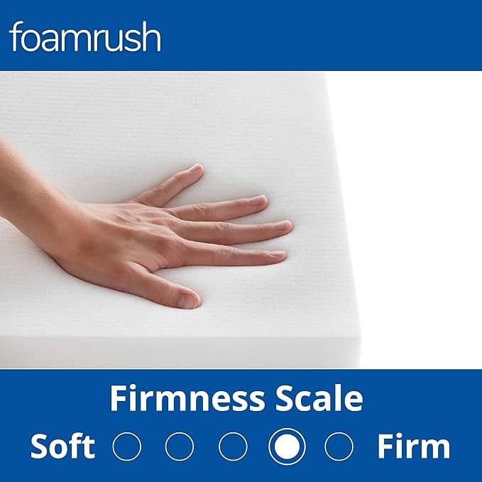 FoamRush 6-Inch Truck (32" x 29") High Density Foam RV Mattress Replacement, Medium Firm, Pressure Relief, Travel Camper Trailer Truck, Made in USA, CertiPUR-US Certified, Cover Not Included