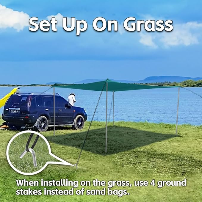 Beach Shade Tent, Portable Easy Pop Up Beach Canopy, UPF50+ Sun Protection Shelter, Windproof & Water Resistant, Perfect for Family