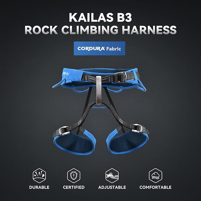 KAILAS B3 Rock Climbing Harness Men Roofing Harness Safety Belt Climbing Gear Adjustable Mountaineering Lightweight