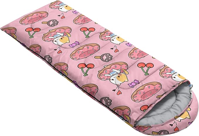 QOOMO Camping Sleeping Bags,3 Season Warm & Cool Weather,Lightweight,Waterproof Sleeping Bags for Adults & Kids,Traveling,and Outdoors,Camping Gear Equipment