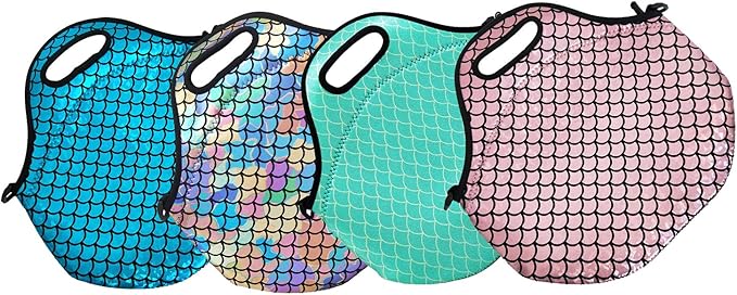 YOUDA Insulated Lunch Bag Neoprene Shoulder Lunch Tote Boxes Bags for Women Men Work Office Outdoor Picnic Travel (Blue)