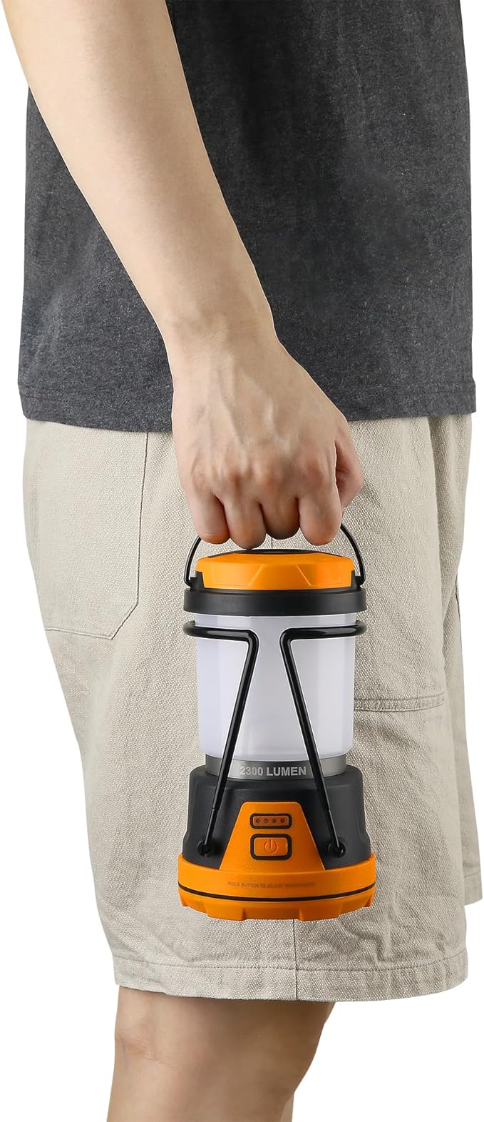 Rechargeable LED Camping Lantern - Power Outages, Hurricanes, Emergency, Hiking, Outdoor - Bright Battery Powered Electric Survival Light with Built-in Power Bank- Portable and Waterproof Camp Lantern