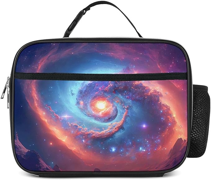 Space Lunch Bag Insulated Reusable Lunch Box Kids Girls Boys Cooler Thermal Tote Bag For Men Women School Work Picnic