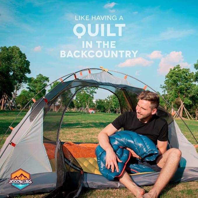 ZOOOBELIVES Ultralight Backpacking 32-50F Down Sleeping Bag - 27oz Ultra Compact 650 Fill Power Envelope Sleeping Bag for Hiking, Camping and Backcountry, Lightweight and Compressible – Alplive T400