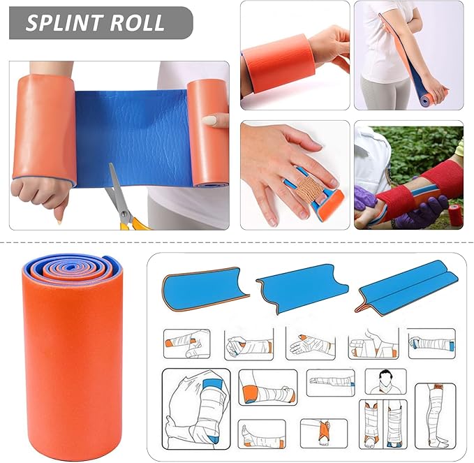 Emergency Survival Kit, Camping First Aid Survival Kit with Molle Pouch for Earthquake Preparedness Outdoor Adventure, Black