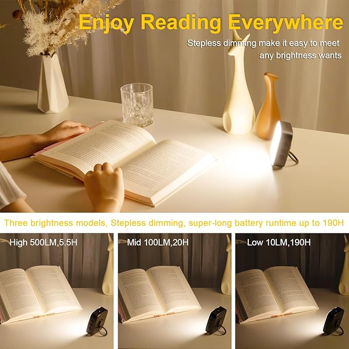 RM-F5 LED Camping Lantern Rechargeable, 5200mAh Power Bank, Outdoor Flashlight, Magnetic Base Multi-Purposes Camping Light for Hurricane Emergency, Camping, Hiking and Power Outage (Grey)