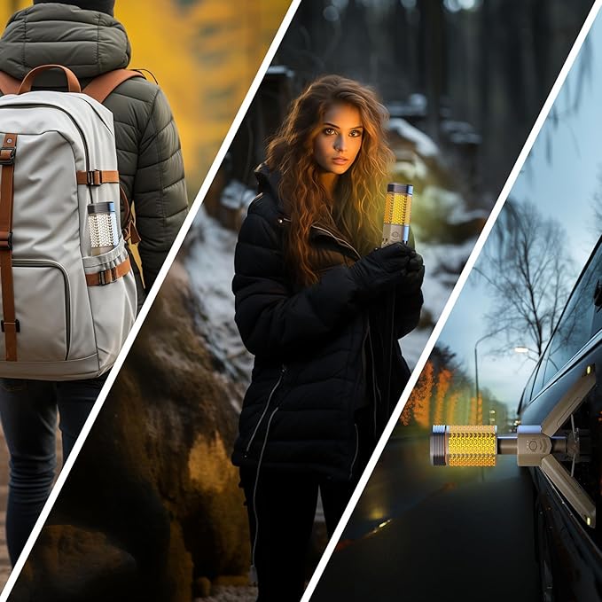 Camping-Lights-Rechargeable,Outdoor Telescopic-Collapsible-Lanterns with 2 Light Sources Mobile Lighting 10500mAh Battery Flash Light & Road Lamp for Adventure/Hiking/Camping/Live Streaming(Khaki)