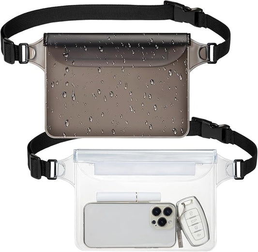 F-color Waterproof Fanny Pack - Waterproof Phone Pouch with Waist Strap - Cruise Essentials 2025 Must Haves Waterproof Pouch Dry Bag Keep Phone Valuables Safe for Beach Kayaking Boating Fishing