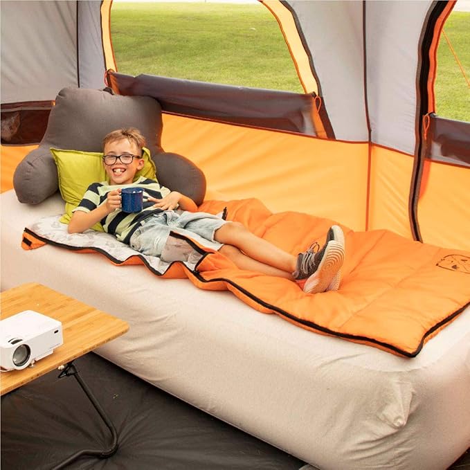 CORE 50 Degree Youth Sleeping Bag | Lightweight & Compact for Boys & Girls | Perfect for Indoor or Outdoor Use, Camping, Backpacking, Hiking, & Sleepovers | Ideal for Warm & Cooler 3 Season Weather