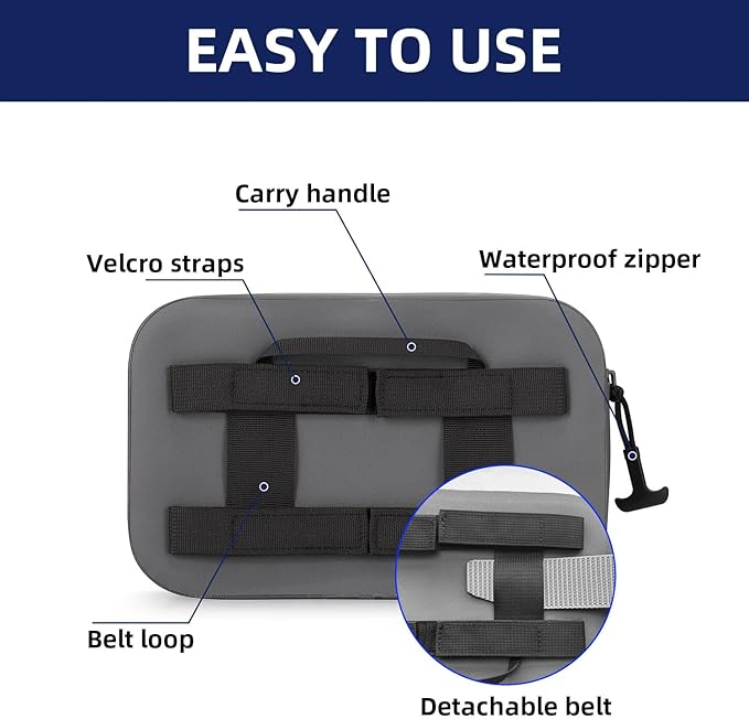 THURSO SURF Waterproof Fanny Pack Dry Bag Floating Pouch Bag Adjustable Waist Strap Keep Your Phone and Valuables Safe/Dry SUP Accessories for Kayaking Paddle Board Snorkeling Boating (Slate)