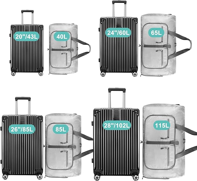 Dimayar Travel Duffle Bag for Men Women - Foldable Duffel Bag with Shoes Compartment - Overnight Bags Waterproof & Tear Resistant(40L,Space Gray)