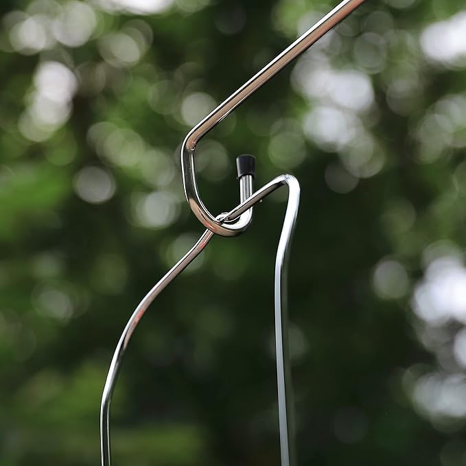 camping moon CAMPINGMOON Heavy Duty Stainless Steel Lantern Pile Driver Height Adjustable with Tripod Stand and Storage Bag D-240, D-243