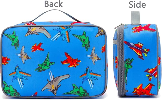 FlowFly Kids Lunch box Insulated Soft Bag Mini Cooler Back to School Thermal Meal Tote Kit for Girls, Boys, Fighter
