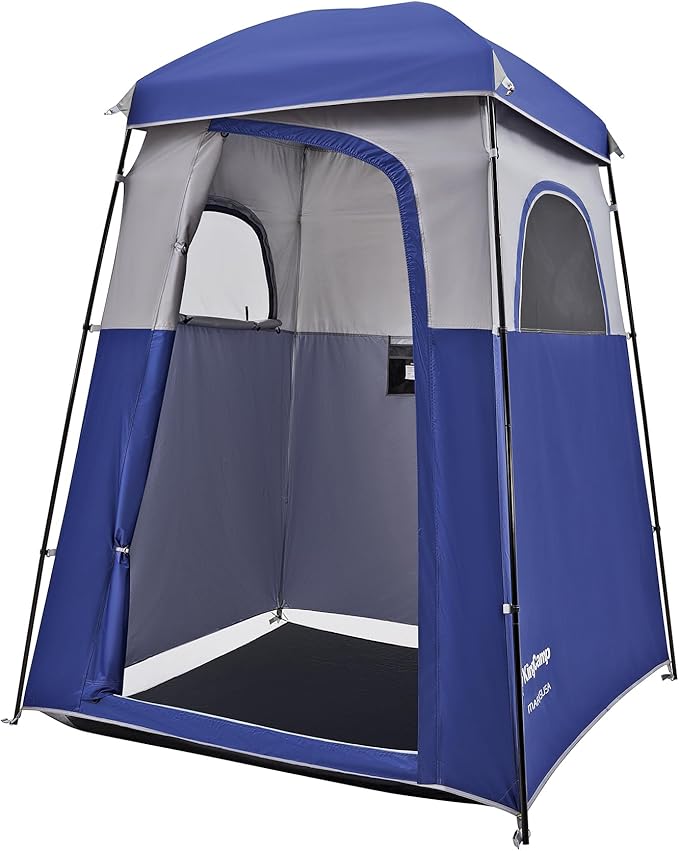 KingCamp Shower Tent, Portable Privacy Tent Outdoor Camping 1/2 Room Toilet Tents with Shower Bag & Dressing Room for Travel Beach Tailgate