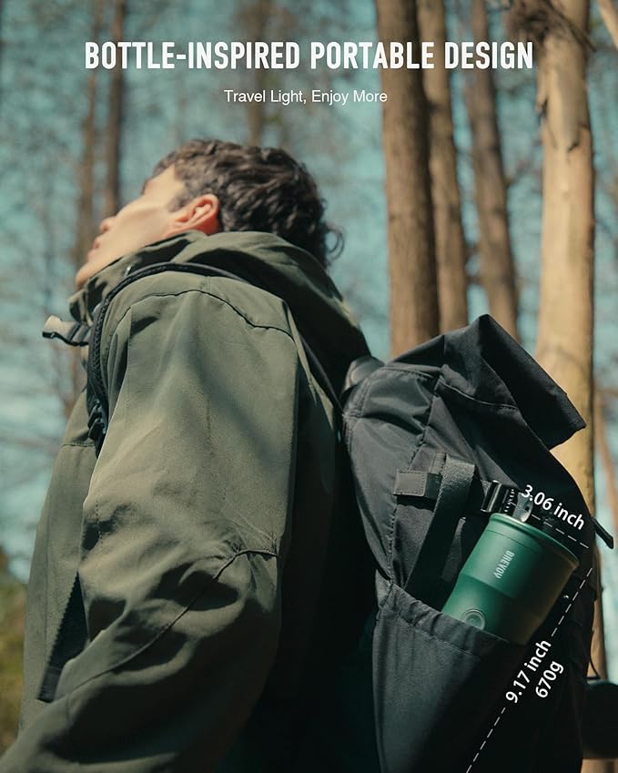 Portable Electric Espresso Machine, Ground Coffee & Capsule, Self-Heating, 20 Bar 12V Mini Car Travel Coffee Maker with 9000mAh Battery-Ideal for Camping, RV, Hiking, Office