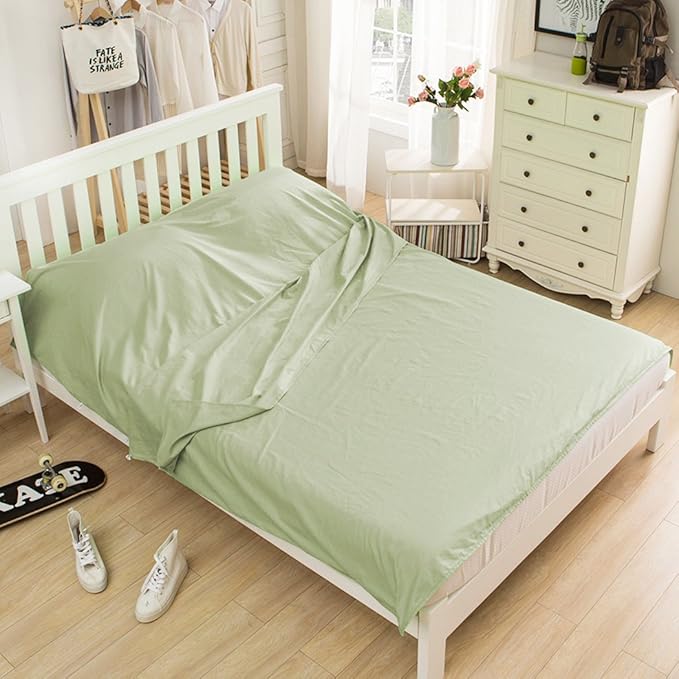 Sleeping Bag Liners Lightweight Travel Camping Sheet Sleep Bag Liner Adults Lightweight Warm Weather Hotel Compact Portable Sleeping Sack Indoor Outdoor Hostels Traveling Backpacking Hiking Blankets