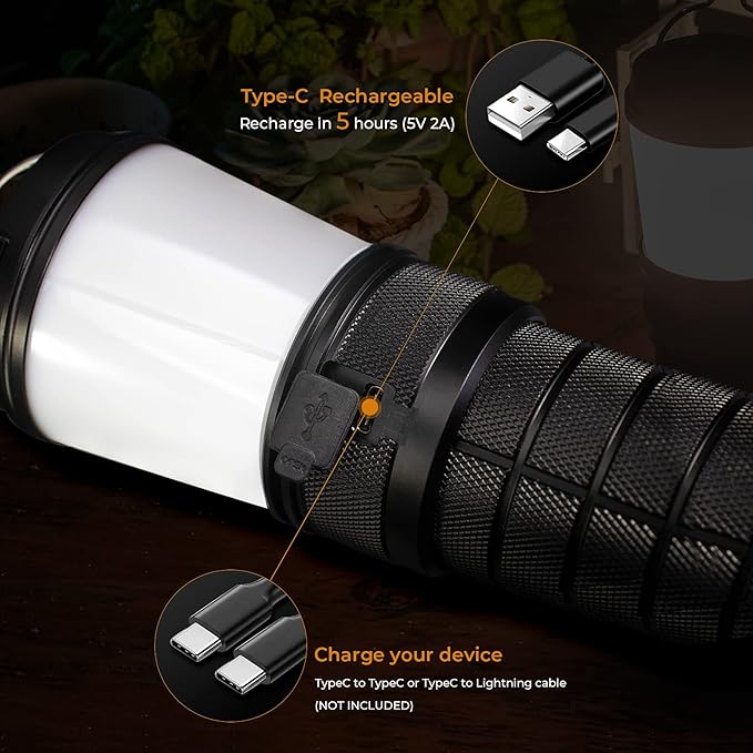 Sofirn BLF LT1 Camping Lantern Rechargeable, Led Lantern with 8X LH351D LED, 24 Hours Runtime in Medium Mode, Perfect Lantern Flashlight for Camping, Power Outages, Hiking, Fishing