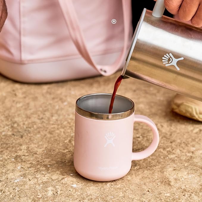 Hydro Flask Coffee Mug – Insulated Stainless Steel, Non Spill, Leak Proof Travel Mug 12 Oz Reef Pink