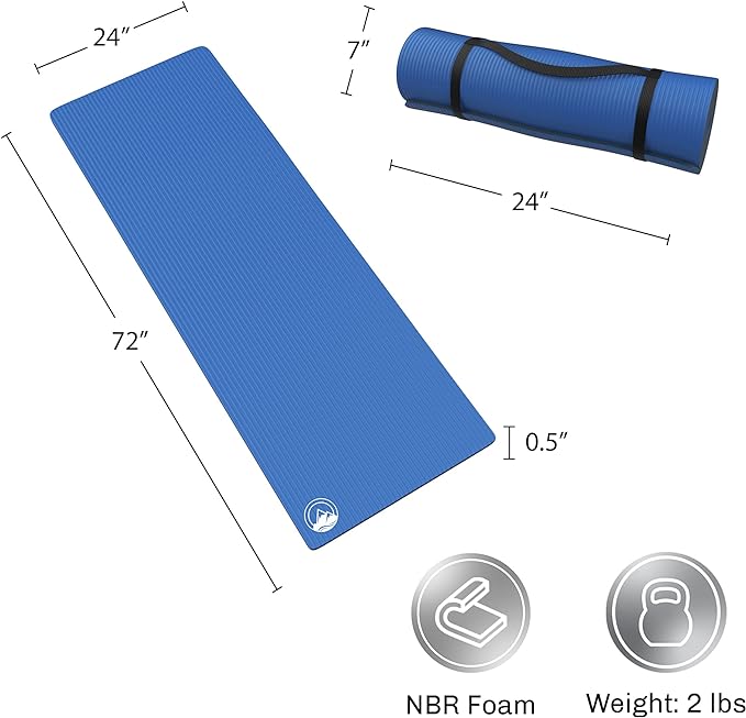 Foam Sleeping Pad - Lightweight Waterproof Camping Mat with Carrying Handle for Cots, Tents, Hiking, and Sleepovers by Wakeman