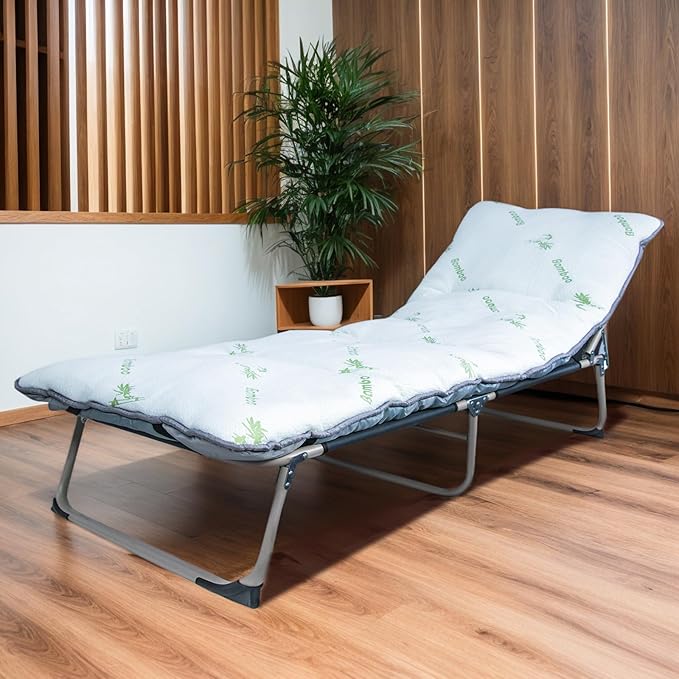 Gehannah Thick Camping Sleeping Pad, Soft Comfortable Microfiber Camping Cot Pads for Adults, Lightweight Foldable Sleeping mats for Traveling Hiking Backpacking Traveling