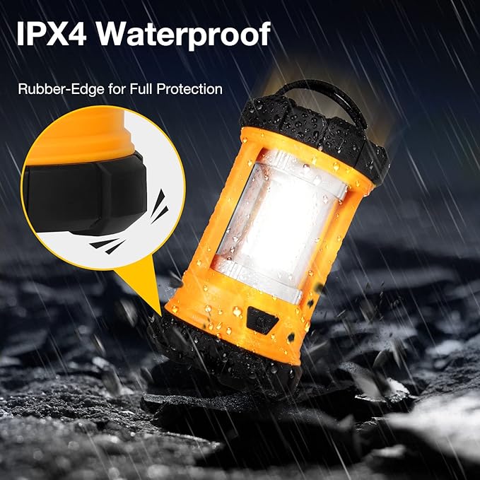 CT CAPETRONIX Camping Lantern, 3200LM Bright Camping Light, 4600mAh Rechargeable LED Lantern for Power Outages, 5 Light Modes Lantern Camping Lamp for Fishing/Hurricane/Emergency, Camping Must Haves