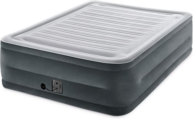 Intex Comfort Dura-Beam Airbed Internal Electric Pump Bed Height Elevated (2020 Model)