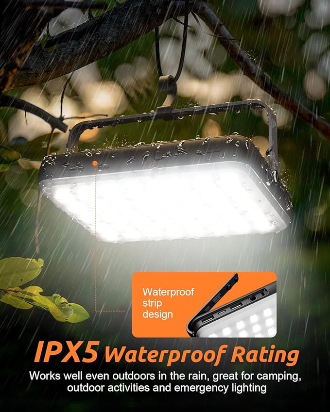 Eventek LED Camping Lantern Rechargeable 4000LM, 20000mAh Portable Camping Lights up to 144 Hours & 4 Light Modes, IPX5 Waterproof Camping Essentials for Power Outages, Emergency, Tent, Outdoor