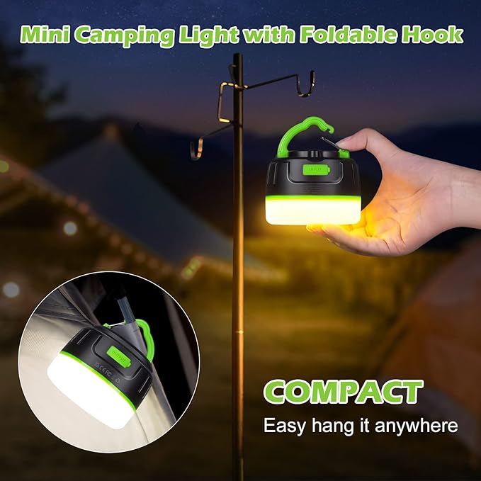 Sinvitron LED Camping Lantern Rechargeable with Remote Control - 1000LM 150H Runtime Tent Light, 5200mAh Water-Resistant Emergency Light for Hurricane Power Outages, Hiking Home
