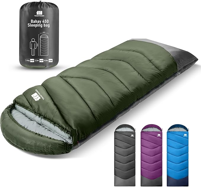 Sleeping Bags for Adults Cold Weather,Portable, Waterproof,Lightweight Sleeping Bag for Tall Girls Boys with Compression Sack for Warm Camping, Hiking, Outdoor & Indoor