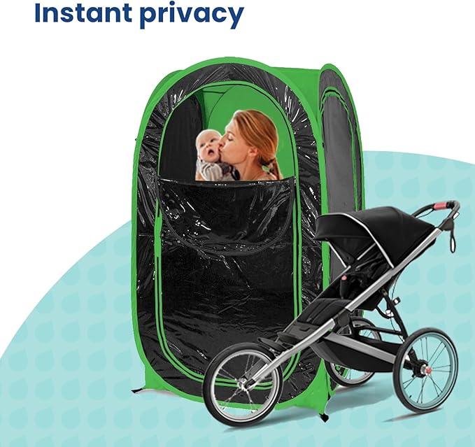 WeatherPod 1-Person Pop-Up Pod with Tinted Panels – Pop-Up Weather Pod, Protection from Cold, Wind and Rain with Added Privacy